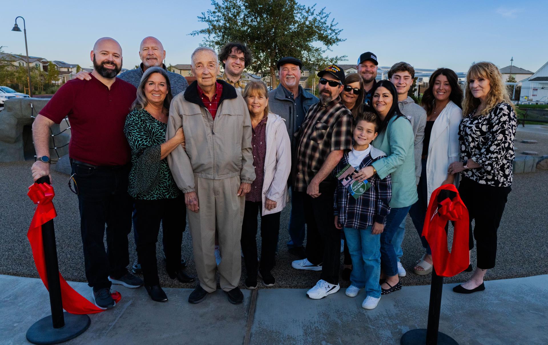 Parks ribbon cutting Gene Birk and Family