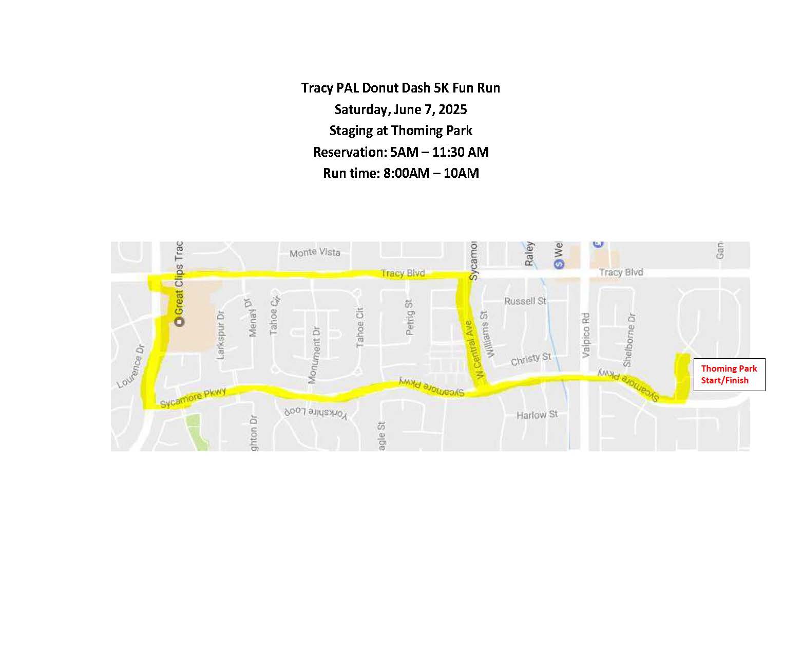 Tracy PAL Donut Dash 5K Fun Run