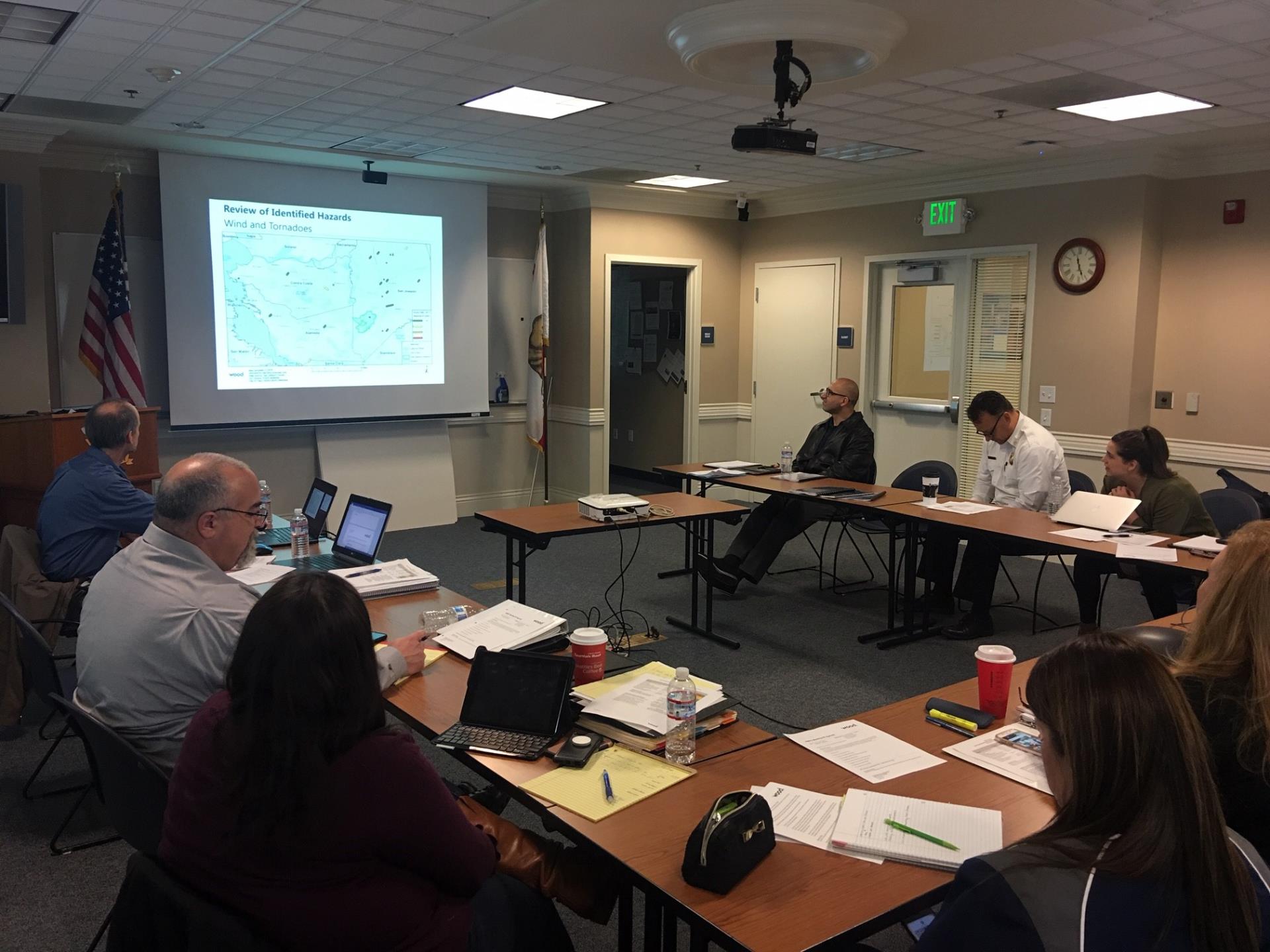The Hazard Mitigation Plan Committee conducts a Goal Development Meeting