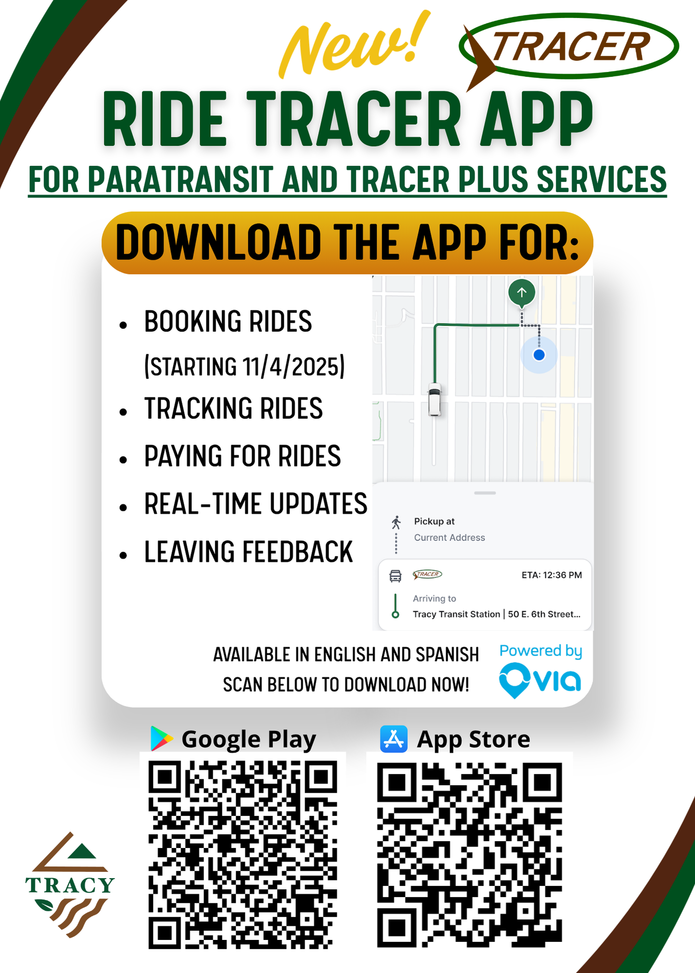 RIDE TRACER APP FLYER