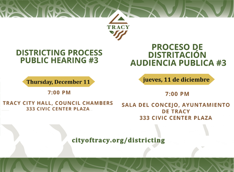 City of Tracy Hosts Third Public Hearing for Transition to By-District Elections
