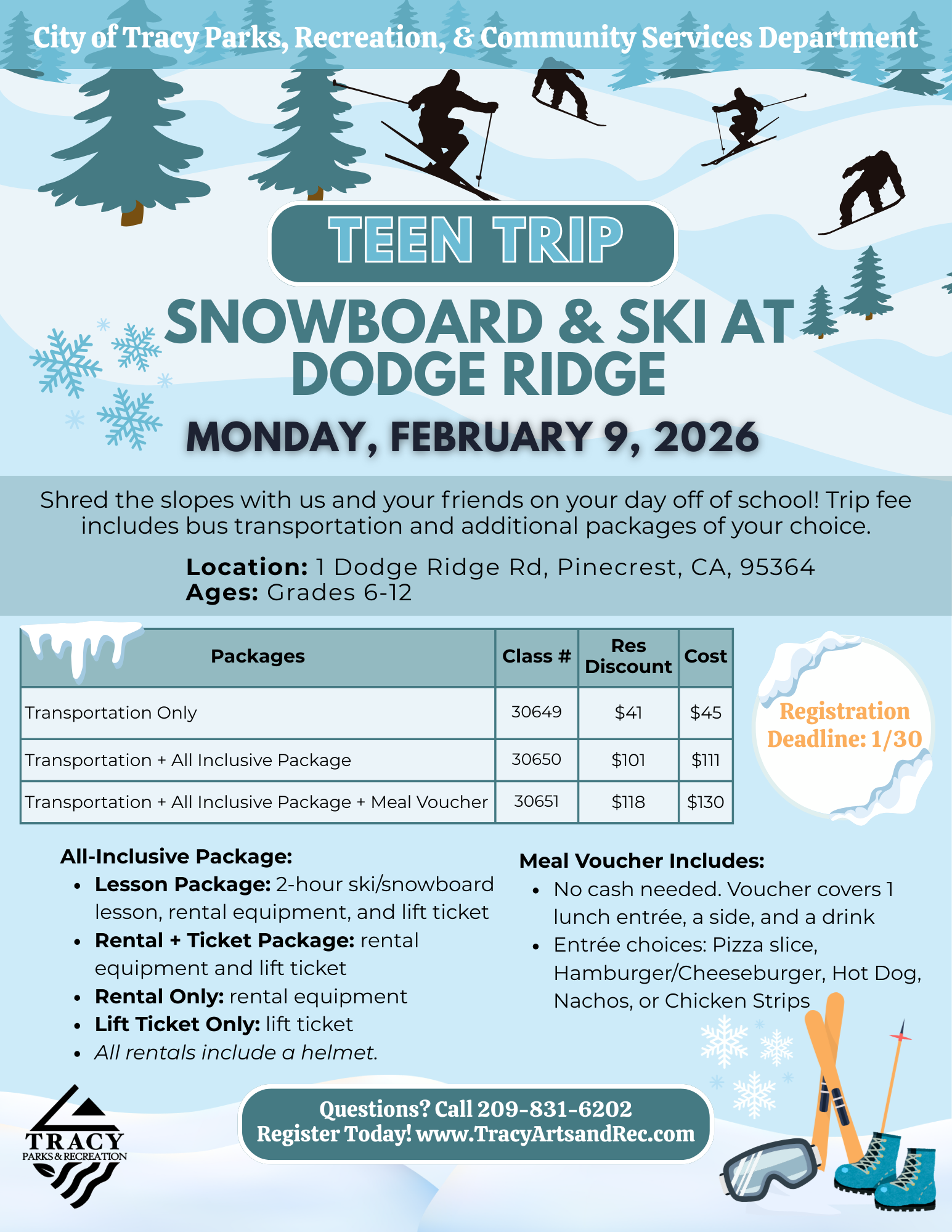 Teens Ski and Band Flyers (3)