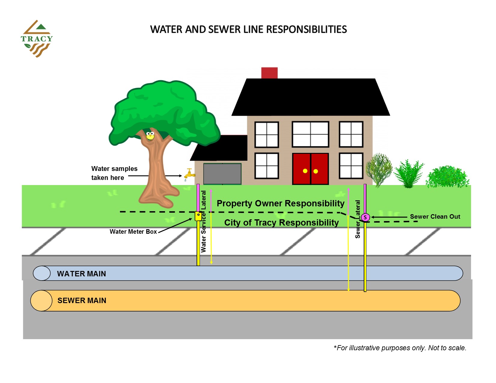 Water and Sewer Line Responsibility graphic